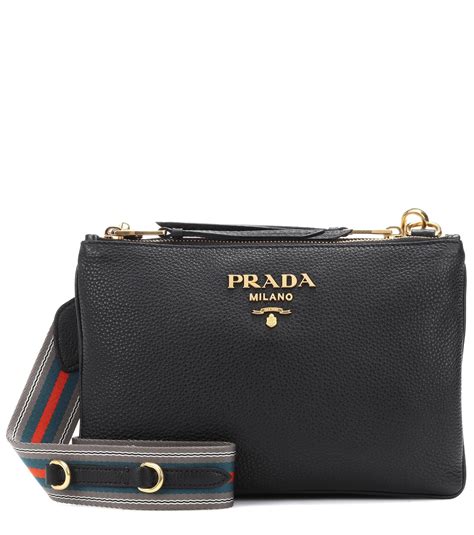 black leather prada purse.